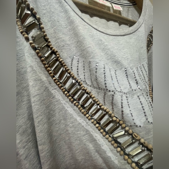 SASS AND BIDE GREY ‘LOVESTRONG’ EMBELLISHMENT TEE SZ S - Picture 4 of 6